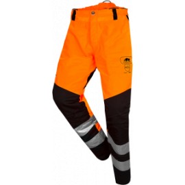 Pantalon 'anti-coupure' Basepro SIP Haute visibilité Orange