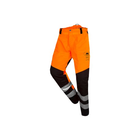 Pantalon "anti-coupure" Basepro SIP Haute visibilité Orange