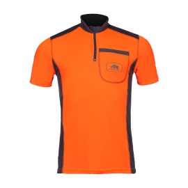 T-shirt technique manches courtes UPF+50 Orange/Gris SIP Protection