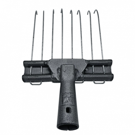 Balais DELIA 8 dents (14 cm) équipé d'un manche en hêtre de 1.50 m